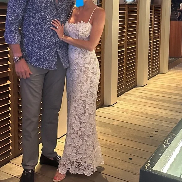 Semi- Sheer Double Layer Lace Dress- XS - Picture 5 of 5